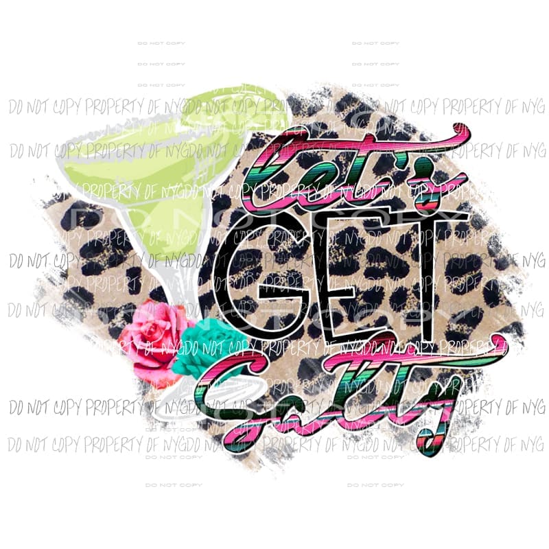 Let’s Get Salty margarita drink leopard serape Sublimation transfers Heat Transfer