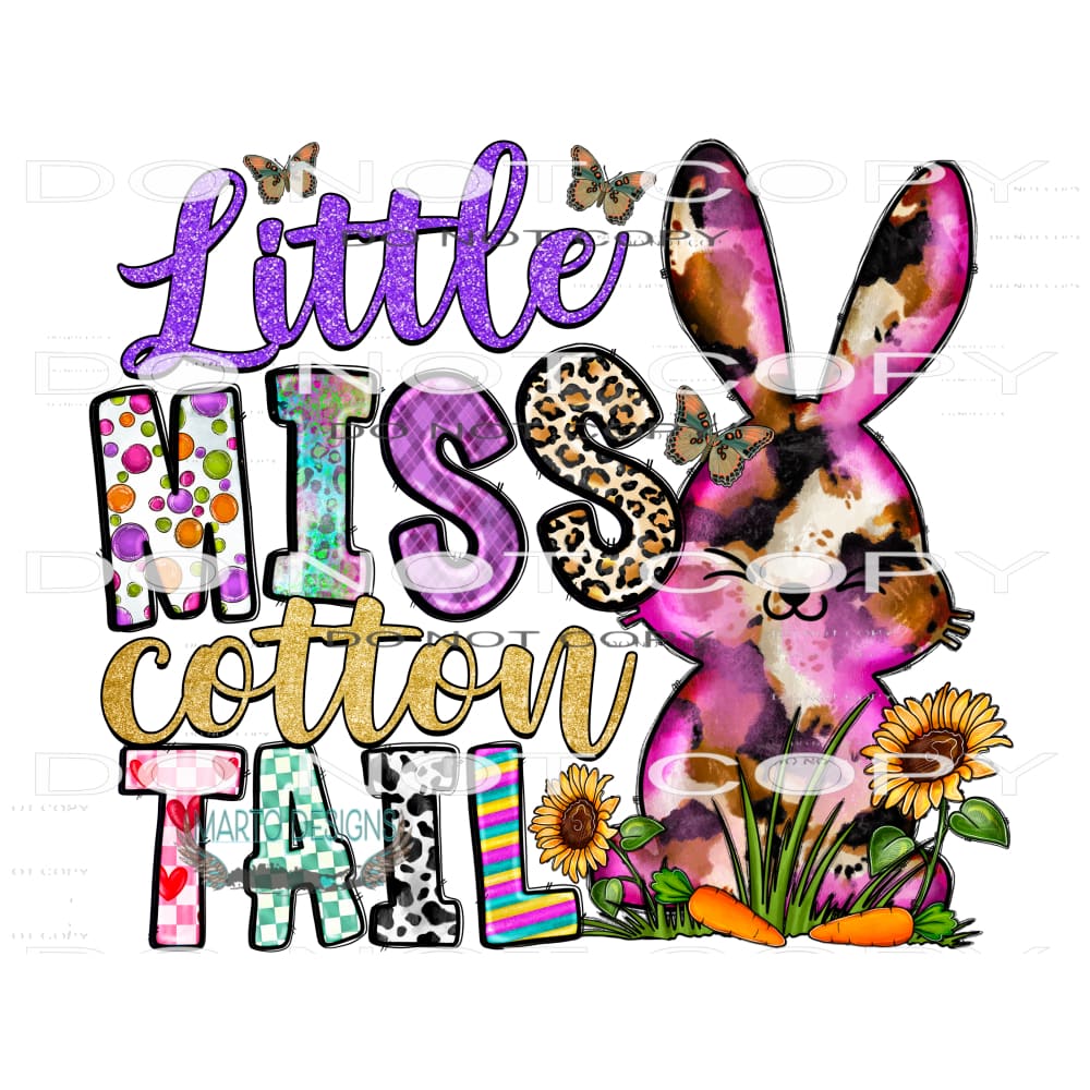 Little Miss Cotton Tail #9972 Sublimation transfers - Heat