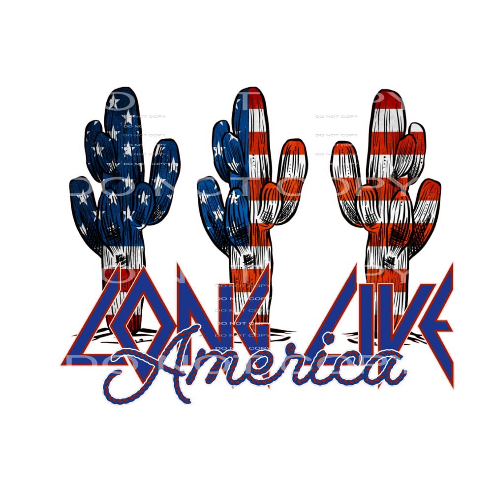long live America #6637 Sublimation transfers - Heat