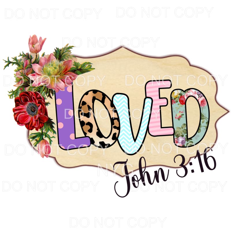 Love John 316 Flowers Sublimation transfers - Heat Transfer