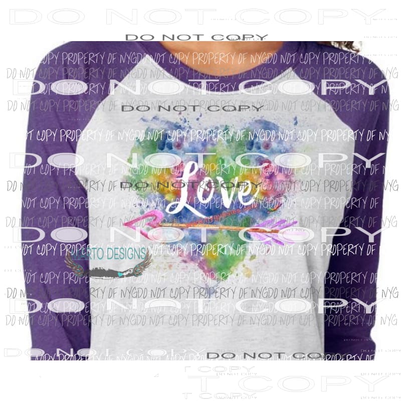 Love Pastel Sublimation transfer Heat Transfer