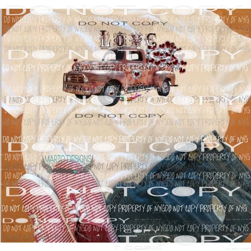 Love Truck # 15 sublimation transfer