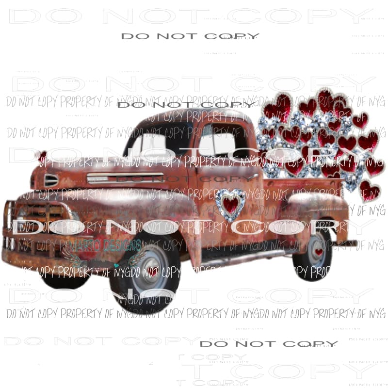 Love Truck Sublimation transfers Heat Transfer