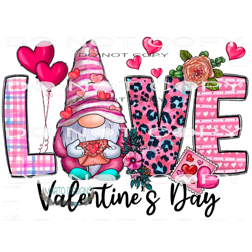 Love Valentine’s Day #9606 Sublimation transfers - Heat
