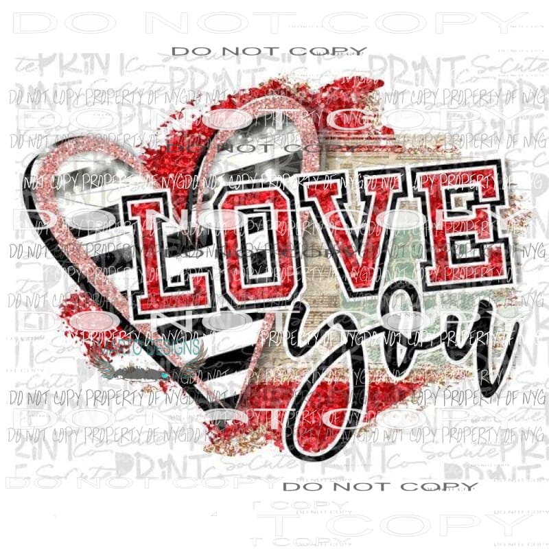 love you #322 Sublimation transfers love valentines day Heat Transfer