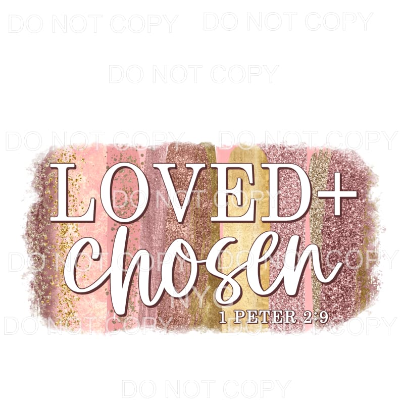 Loved And Chosen Neutral Brushstrokes Sublimation transfers
