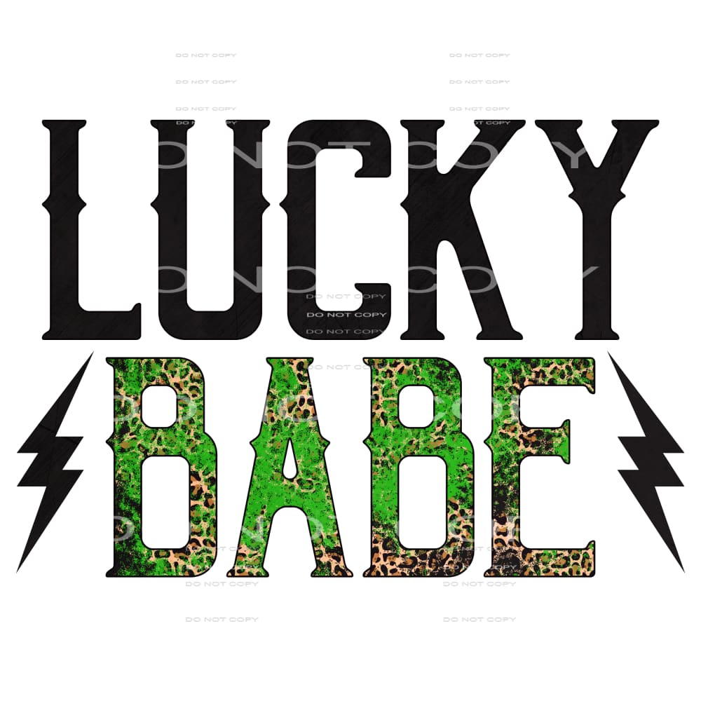 Lucky Babe Lightning Boltss Leopard St Patricks Day #2515