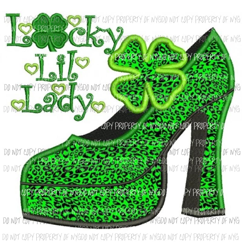 Lucky Little Lady Sublimation transfers Heat Transfer