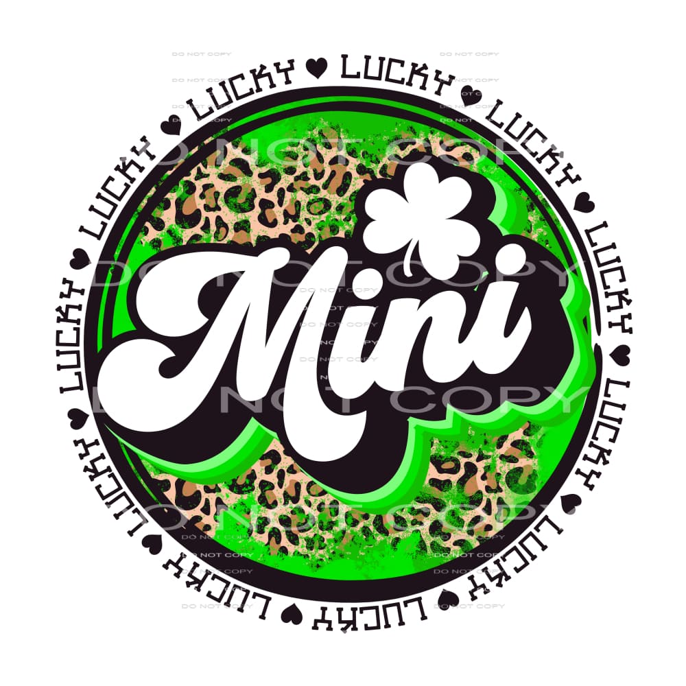 Lucky Mini Clover Leopard Circle St Patricks Day #2530