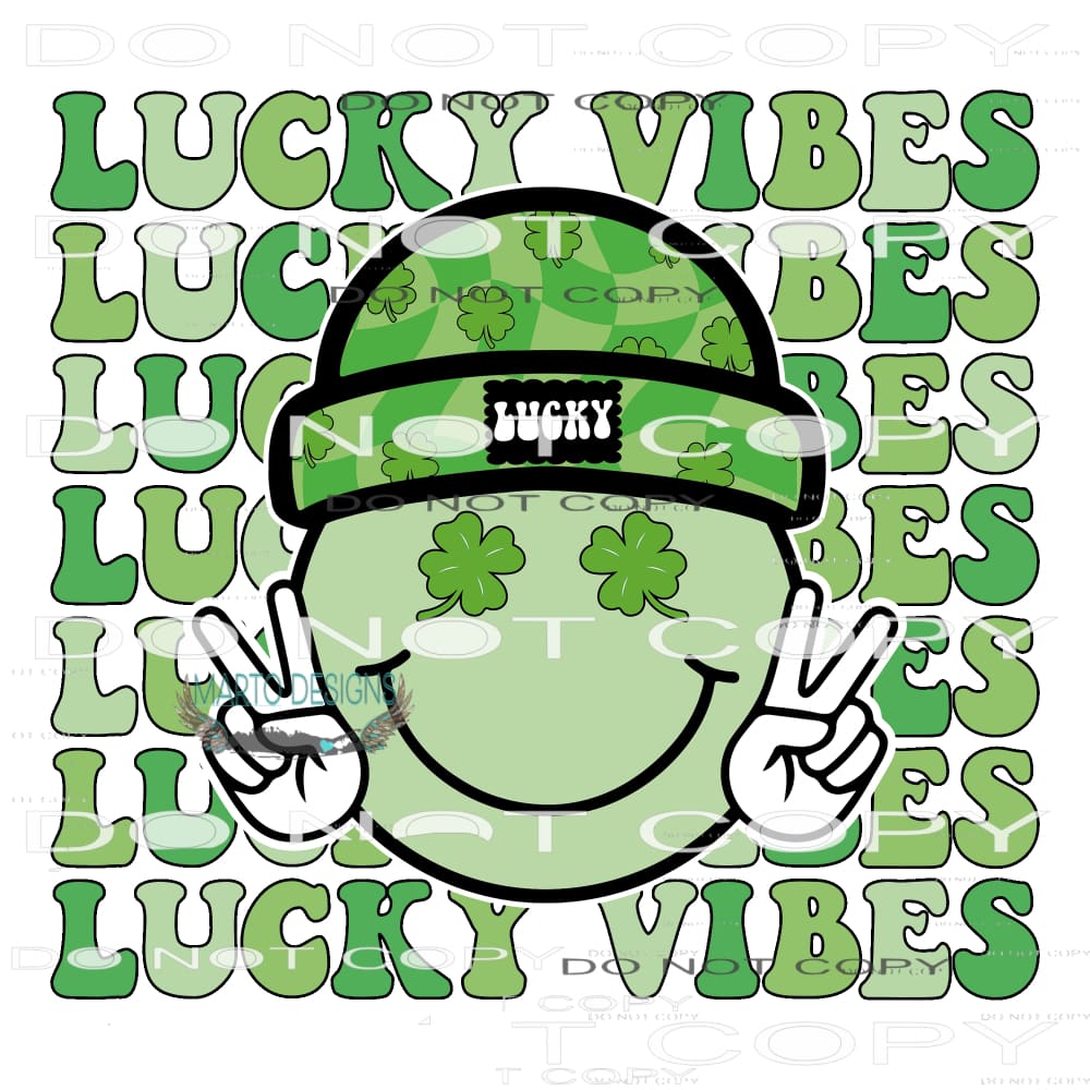Lucky Vibes #9222 Sublimation transfers - Heat Transfer