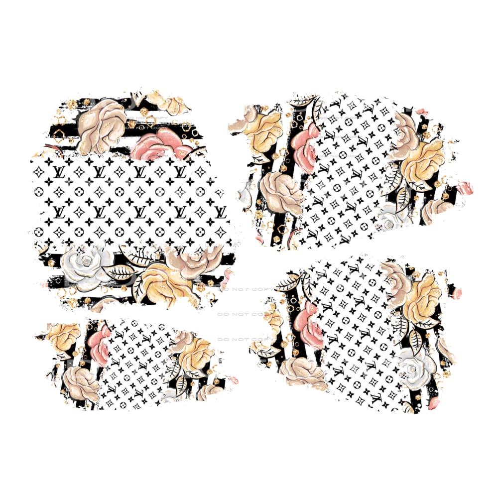 lv floral patches # 7780 Sublimation transfers - Heat