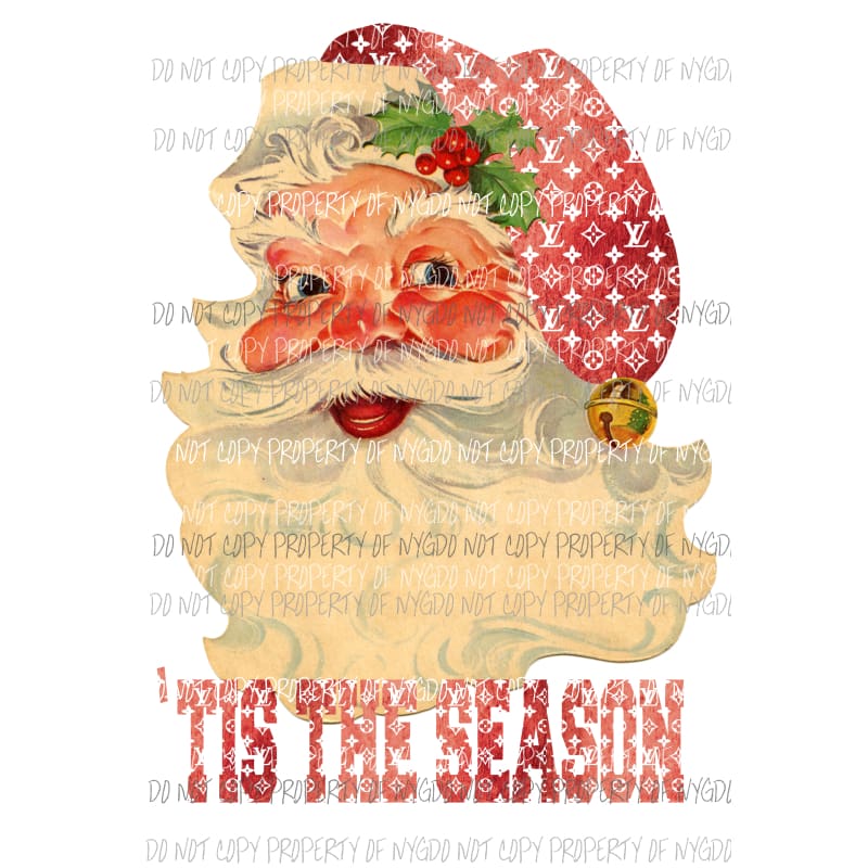 LV Louis Santa red hat Sublimation transfers Heat Transfer