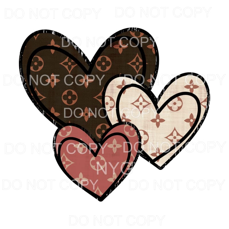 LV triple Heart # 7 Sublimation transfers - Heat Transfer