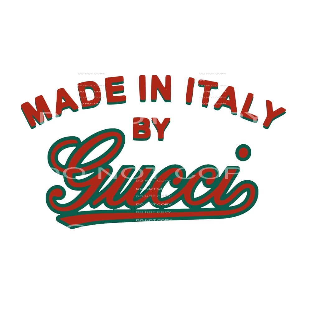 made in Italy by Gucci # 10039 Sublimation transfers - Heat