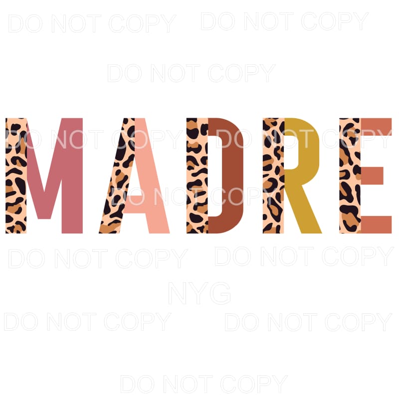 Madre Half Leopard Sublimation transfers - Heat Transfer