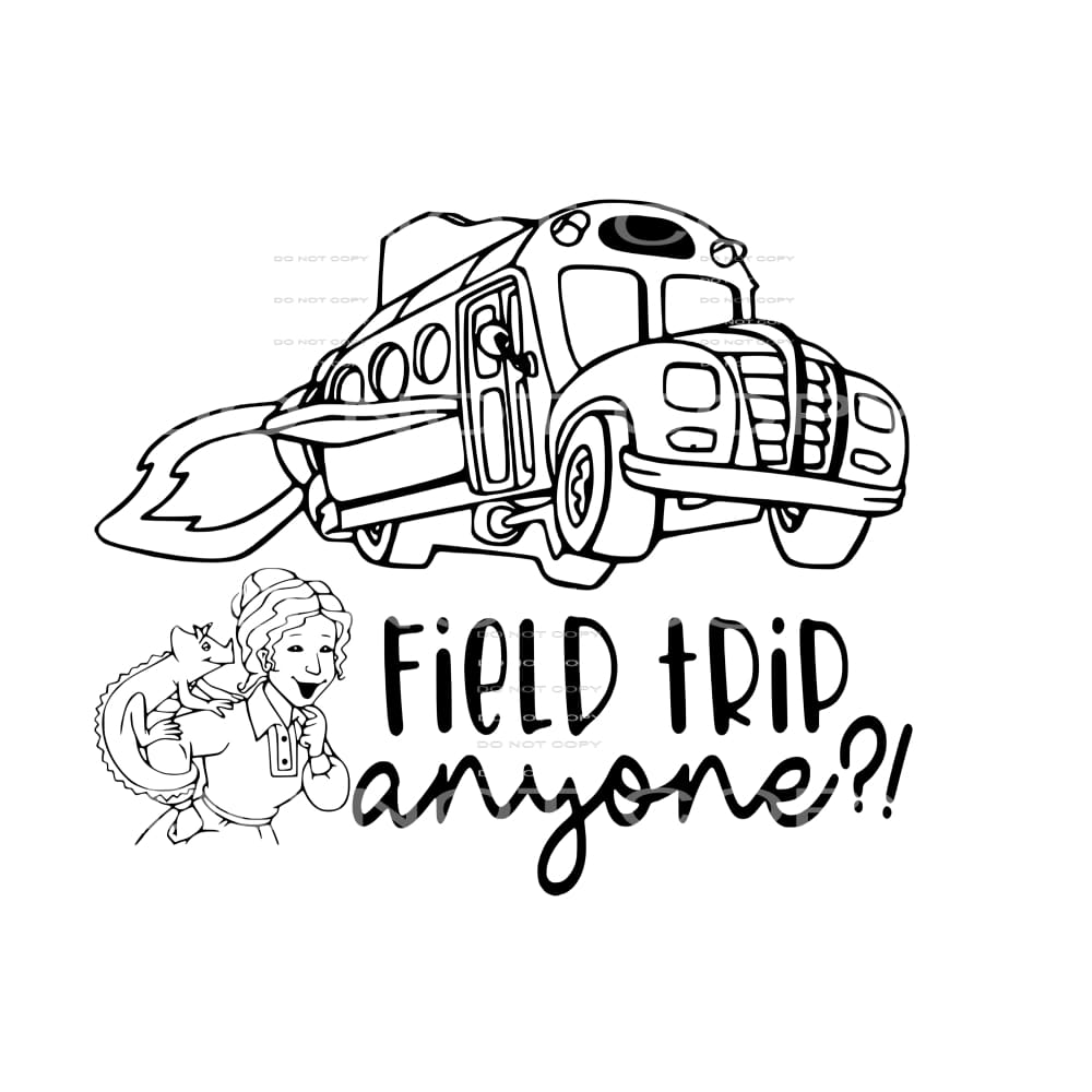 magic bus field trip teacher #1193 Sublimation transfers -
