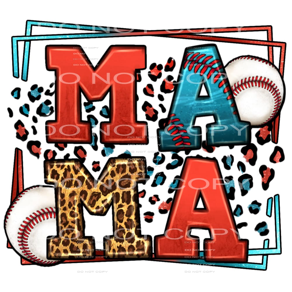 Mama Baseball #4396 Sublimation transfers - Heat Transfer