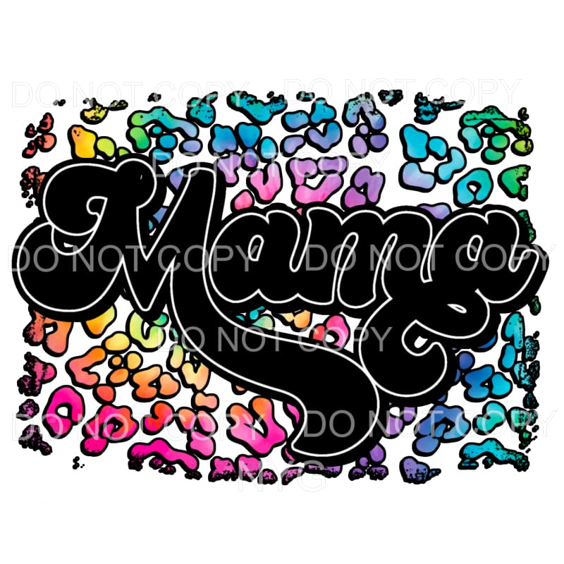 Mama Bright Color Leopard Sublimation transfers - Heat