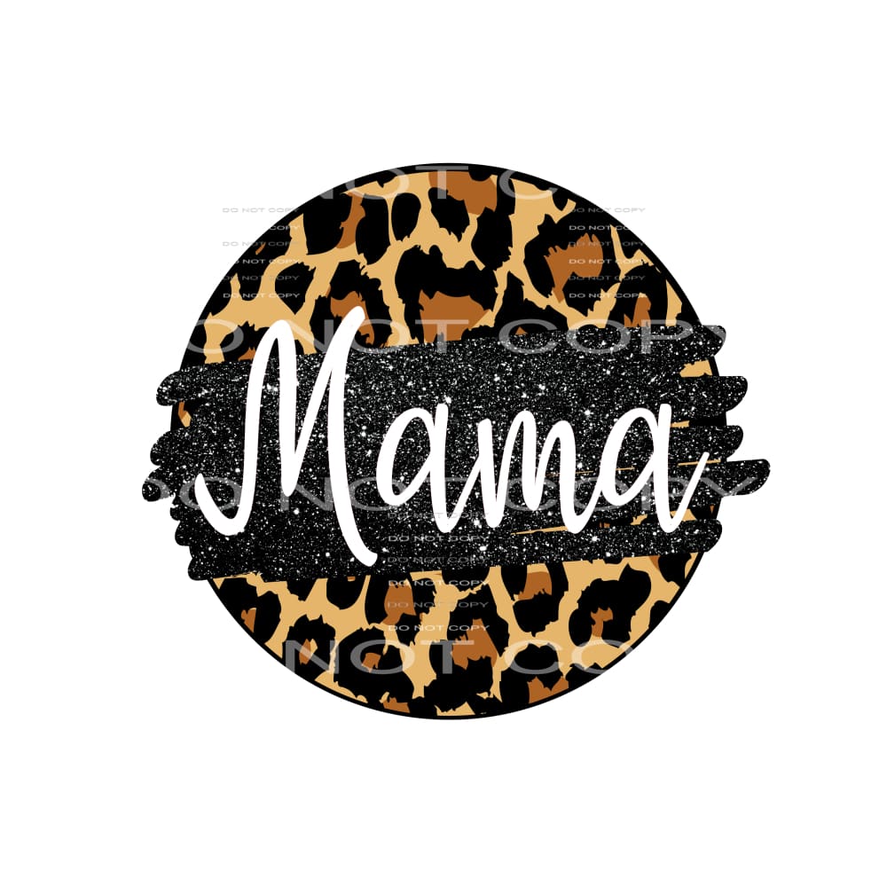 mama leopard circle # 10210 Sublimation transfers - Heat