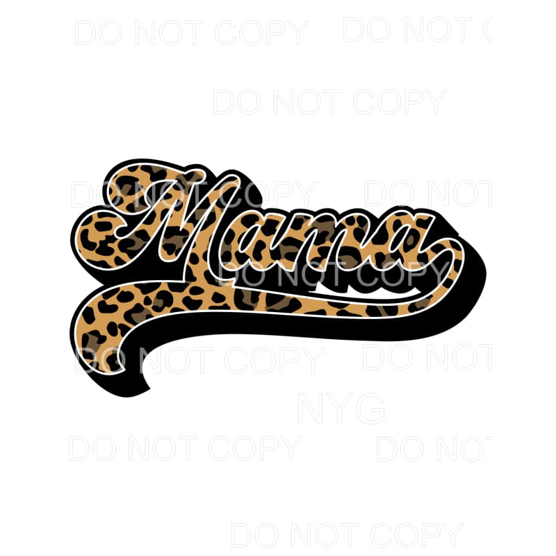 Mama Leopard Retro # 4 Sublimation transfers - Heat Transfer