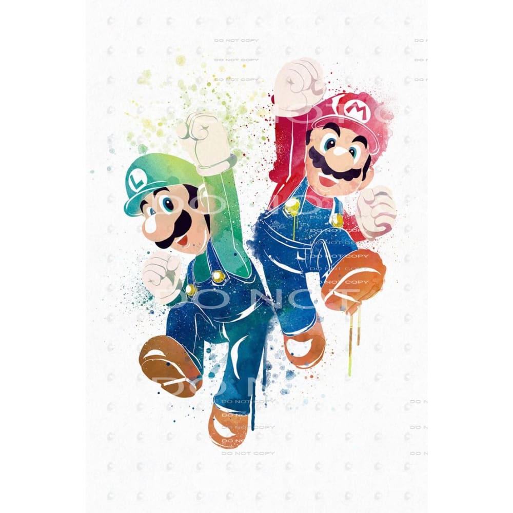 Mario brothers # 372 Sublimation transfers - Heat Transfer