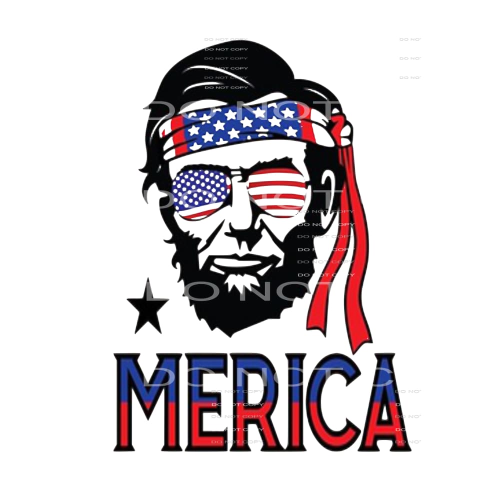 Merica Lincoln # 99966 USA America Sublimation transfers -