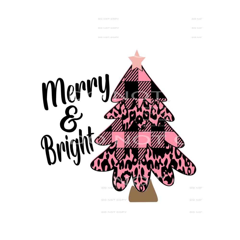 Merry and Bright tree # 2073 Sublimation transfers - Heat
