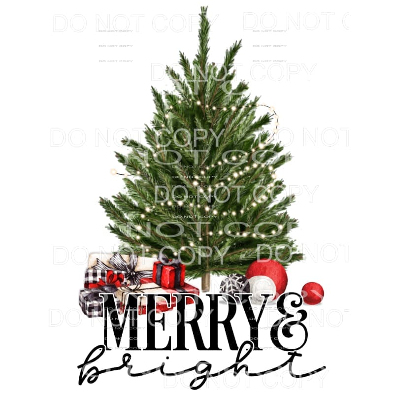 Merry & Bright Christmas Tree Gifts Ornaments #1950