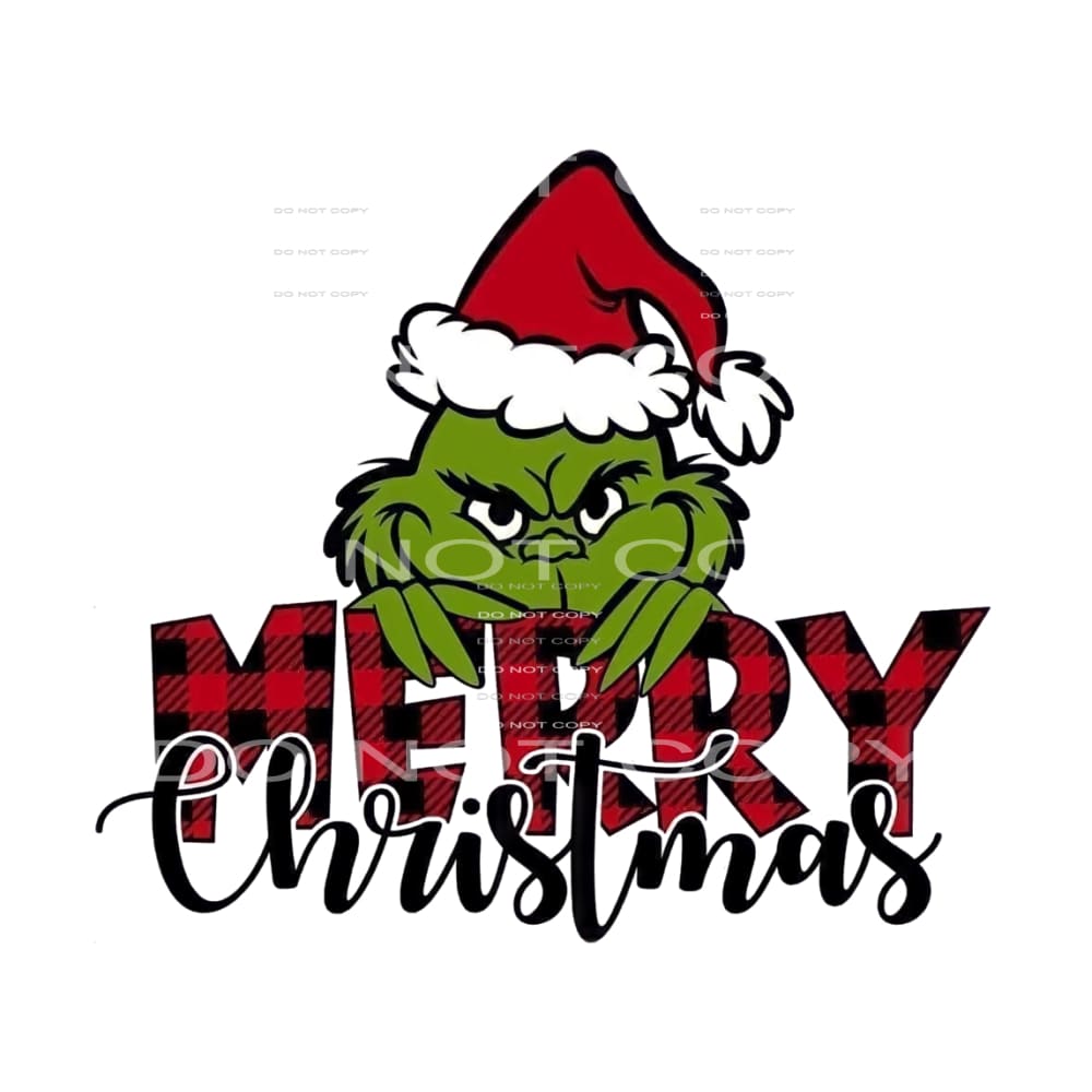 Merry Christmas grinch #7417 Sublimation transfers - Heat