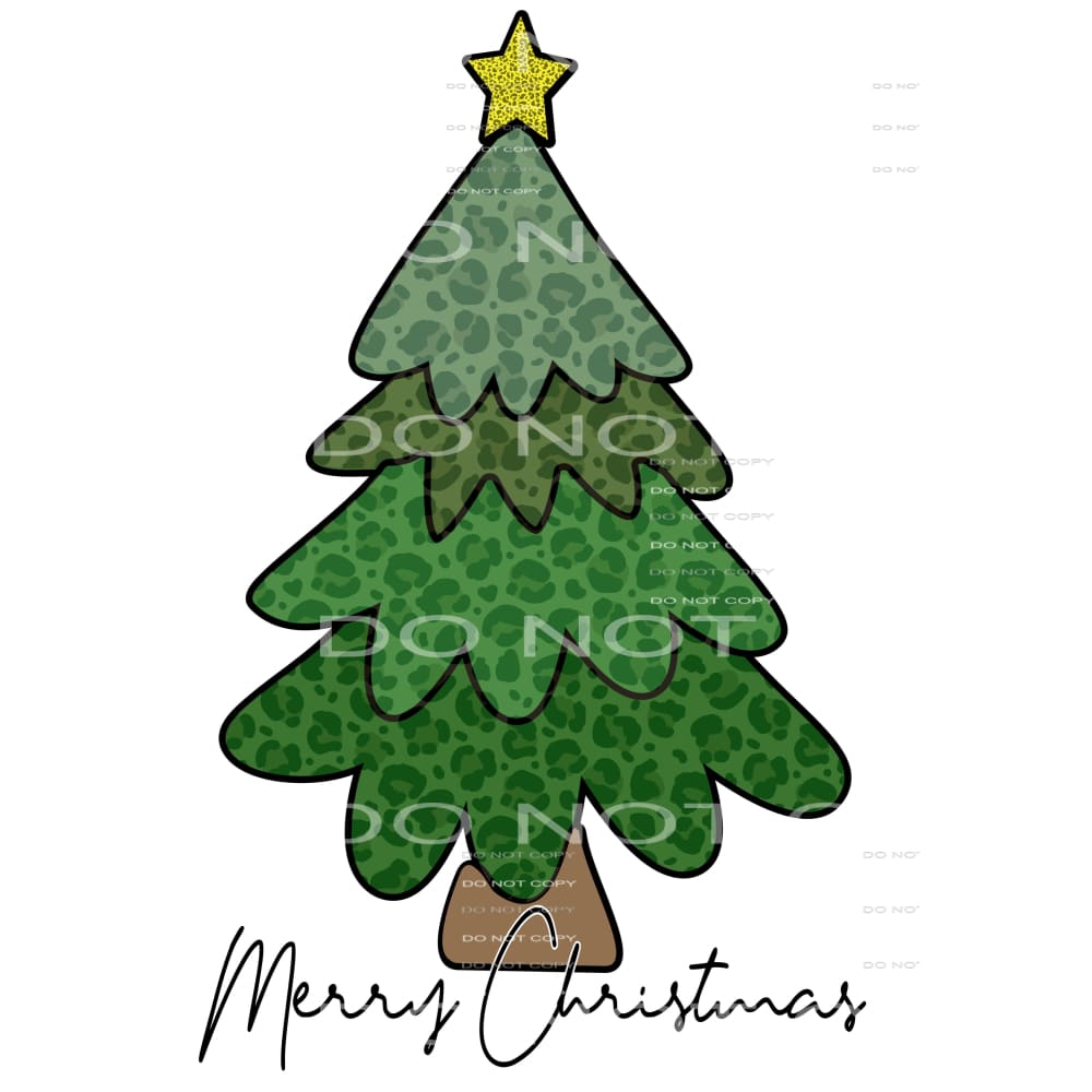 merry Christmas tree # 2095 Sublimation transfers - Heat
