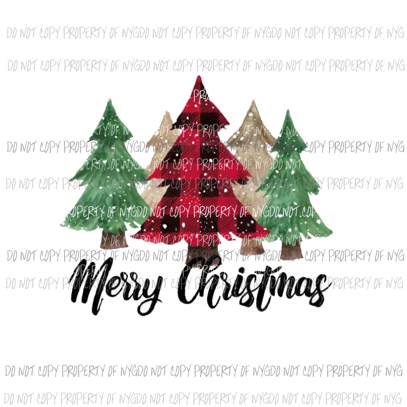 merry Christmas Trees # 9 Sublimation transfers Heat Transfer