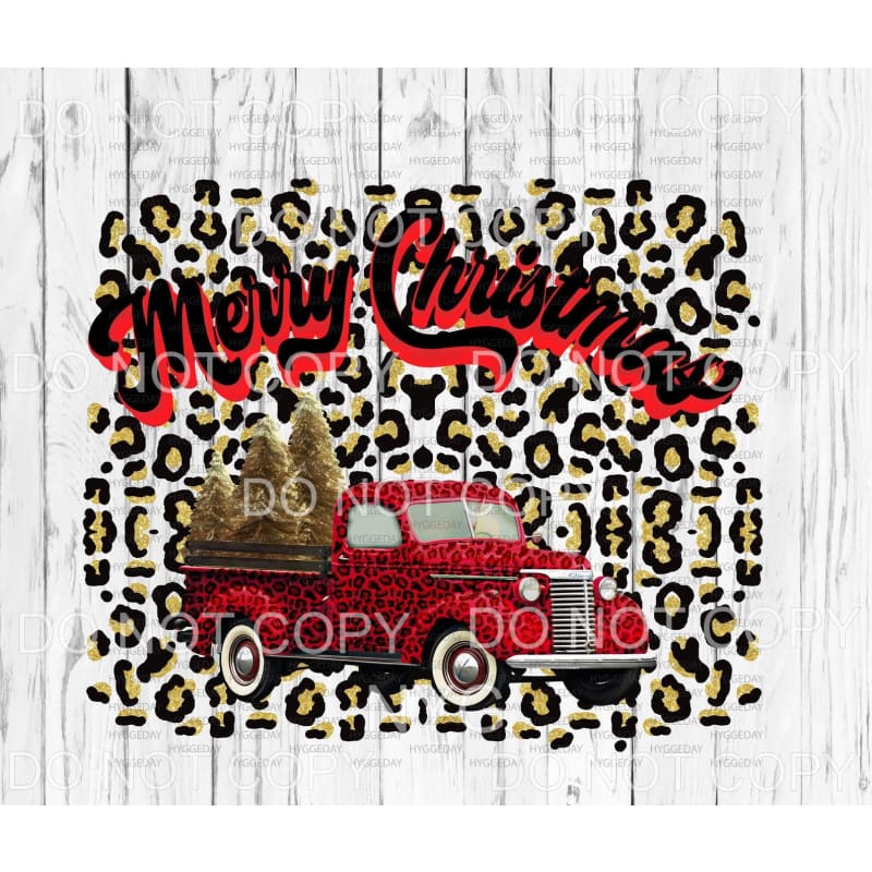 Merry Christmas Truck # 9425 Sublimation transfers - Heat