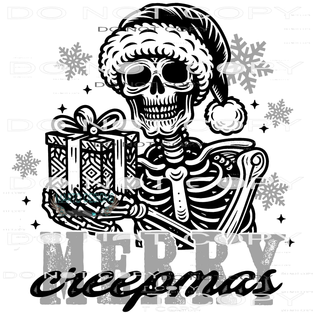 Merry Creepmas #8829 Sublimation transfers - Heat Transfer