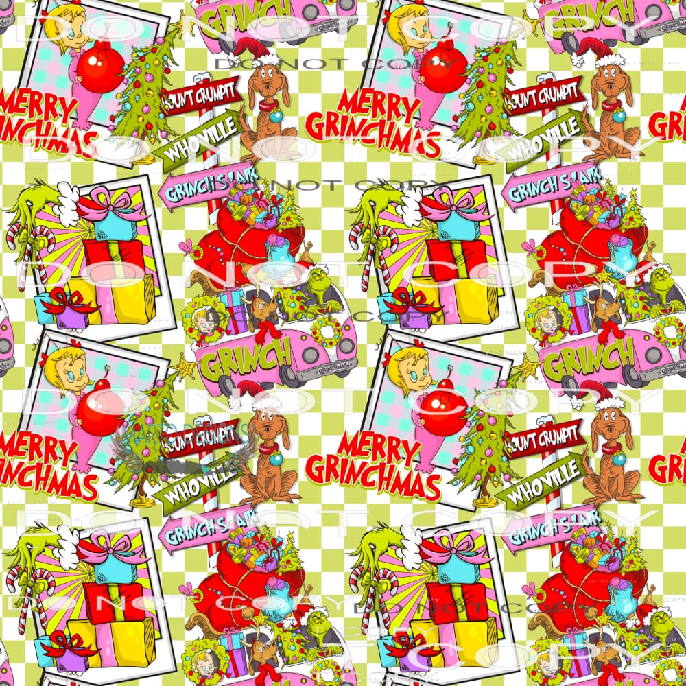 Merry Grinchmas #7286 Sublimation transfers - Heat Transfer