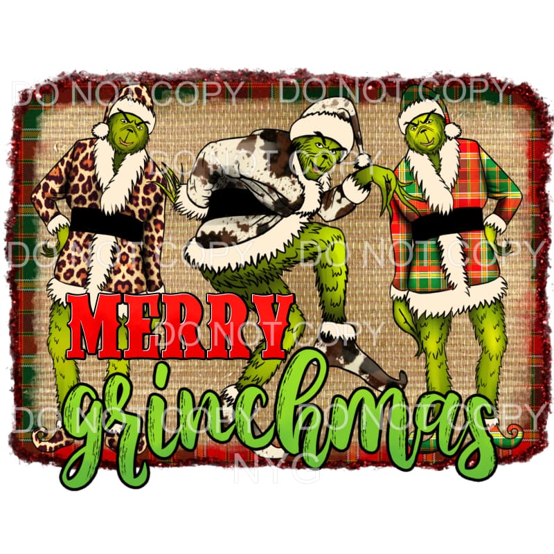 Merry Grinchmas Leopard Cowhide Plaid The Grinch Christmas