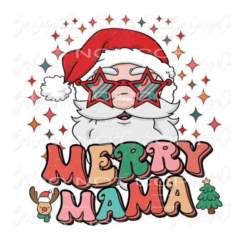 Merry Mama santa # 2019 Sublimation transfers - Heat
