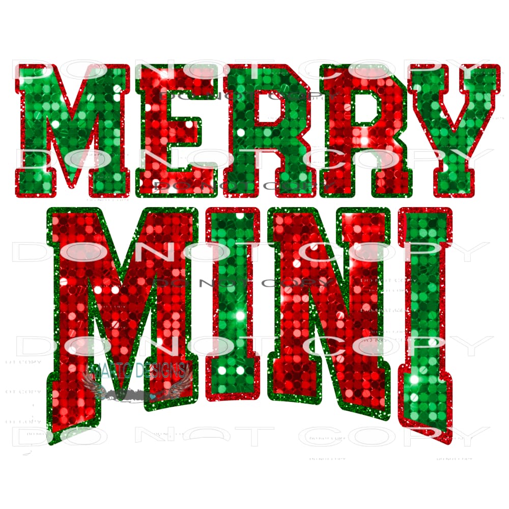 Merry Mini #8369 Sublimation transfers - Heat Transfer