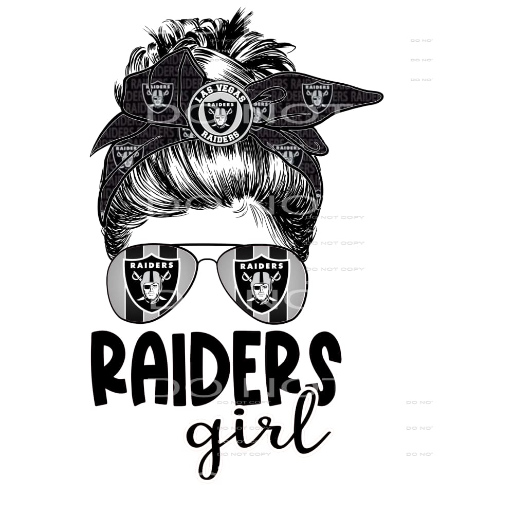 Messy Bun raiders Girl # 2345 Sublimation transfers - Heat