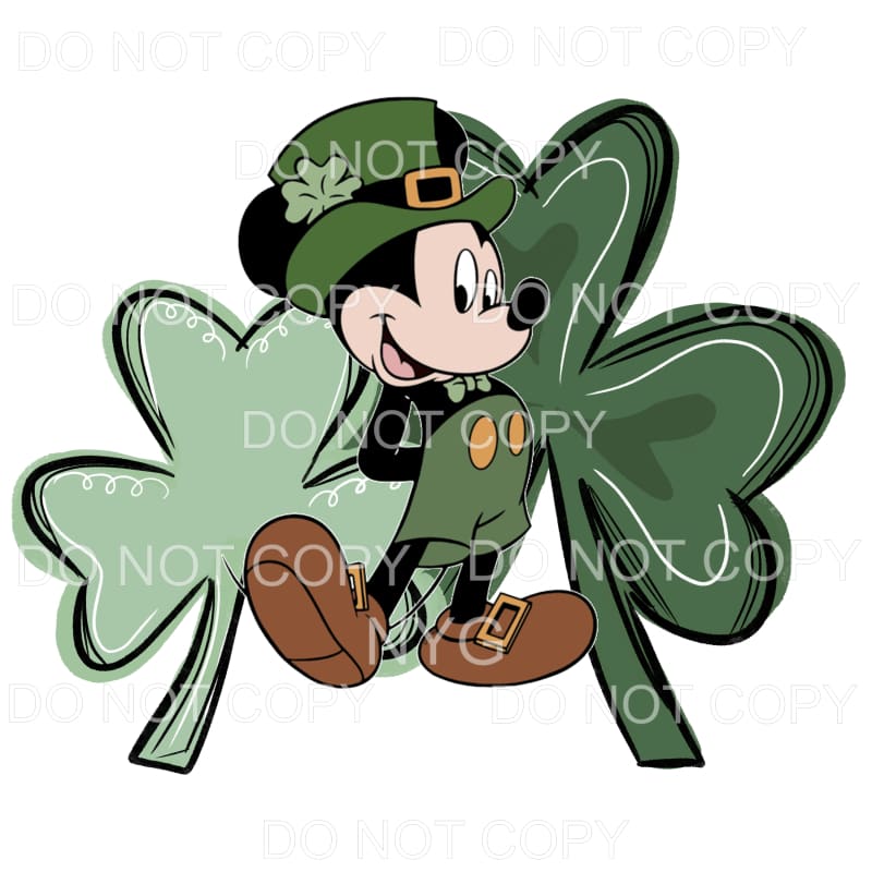 Mickey Clover St Patrick’s Day Sublimation transfers - Heat