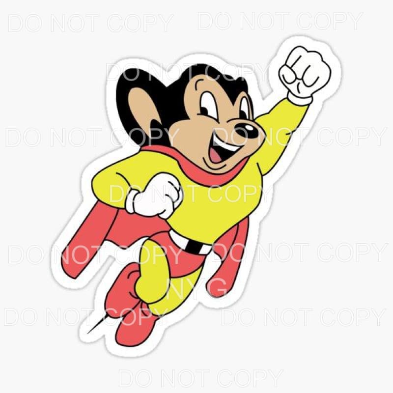Mighty Mouse Cartoon Character Sublimation transfers - Heat