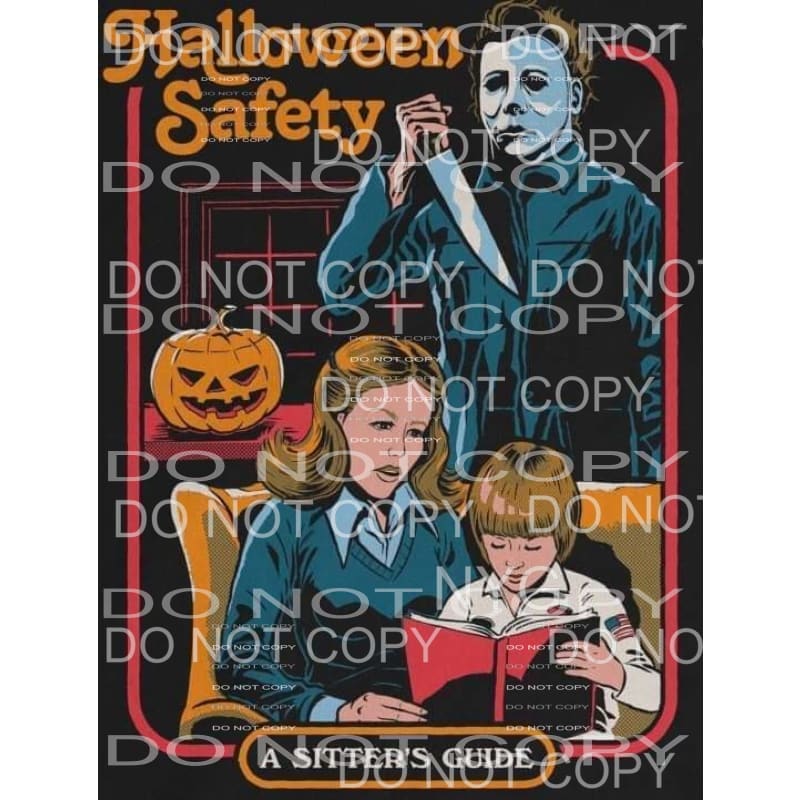 Mike Myers # 10 Halloween Safety Sublimation transfers -