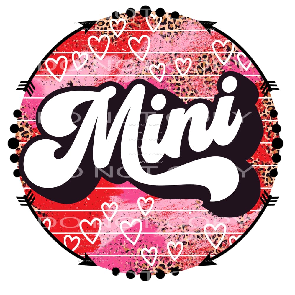mini arrow circle vday grunge leopard Sublimation transfers