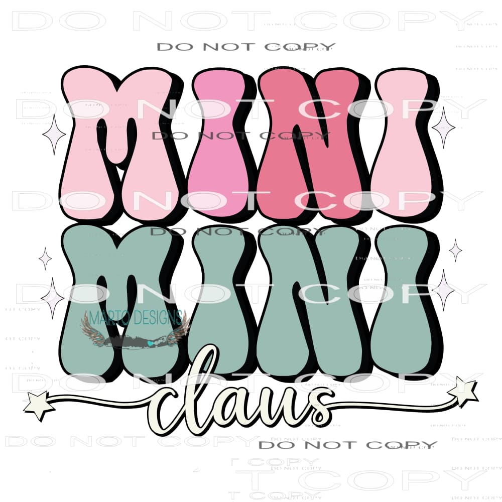 Mini Clause #7825 Sublimation transfers - Heat Transfer