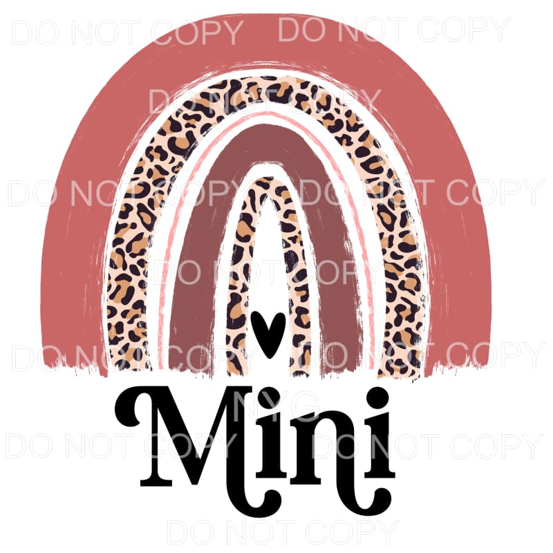 Mini Vintage Leopard Rainbow Sublimation transfers - Heat
