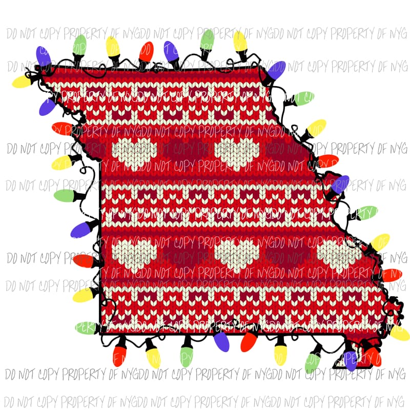 missouri heart lights Sublimation transfers Heat Transfer