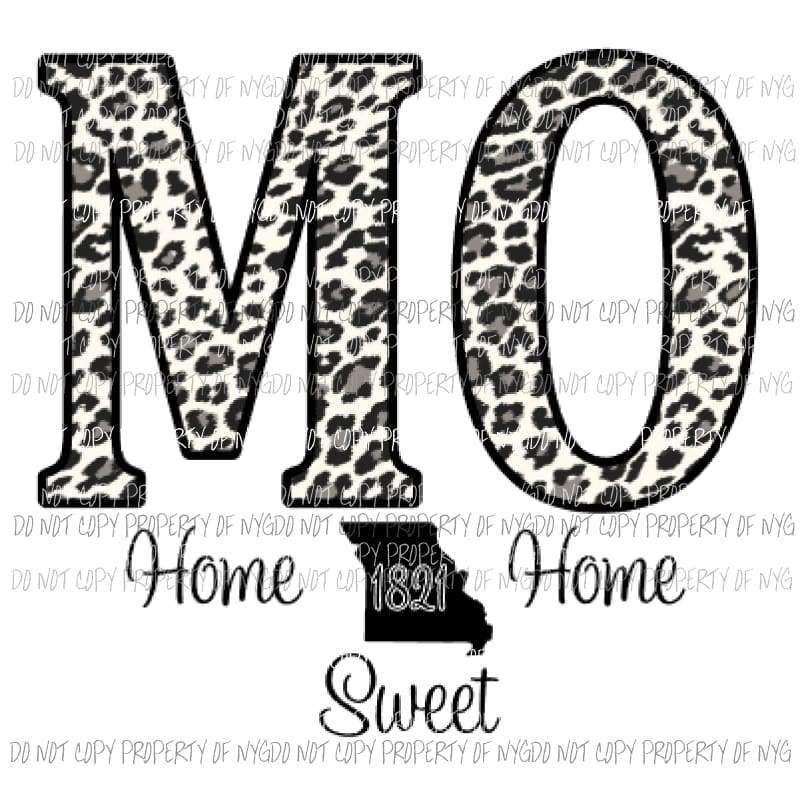 Missouri Home sweet home transfers cross Heat Transfer