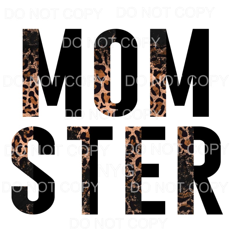 Momster Half Leopard Grunge #430 Sublimation transfers -