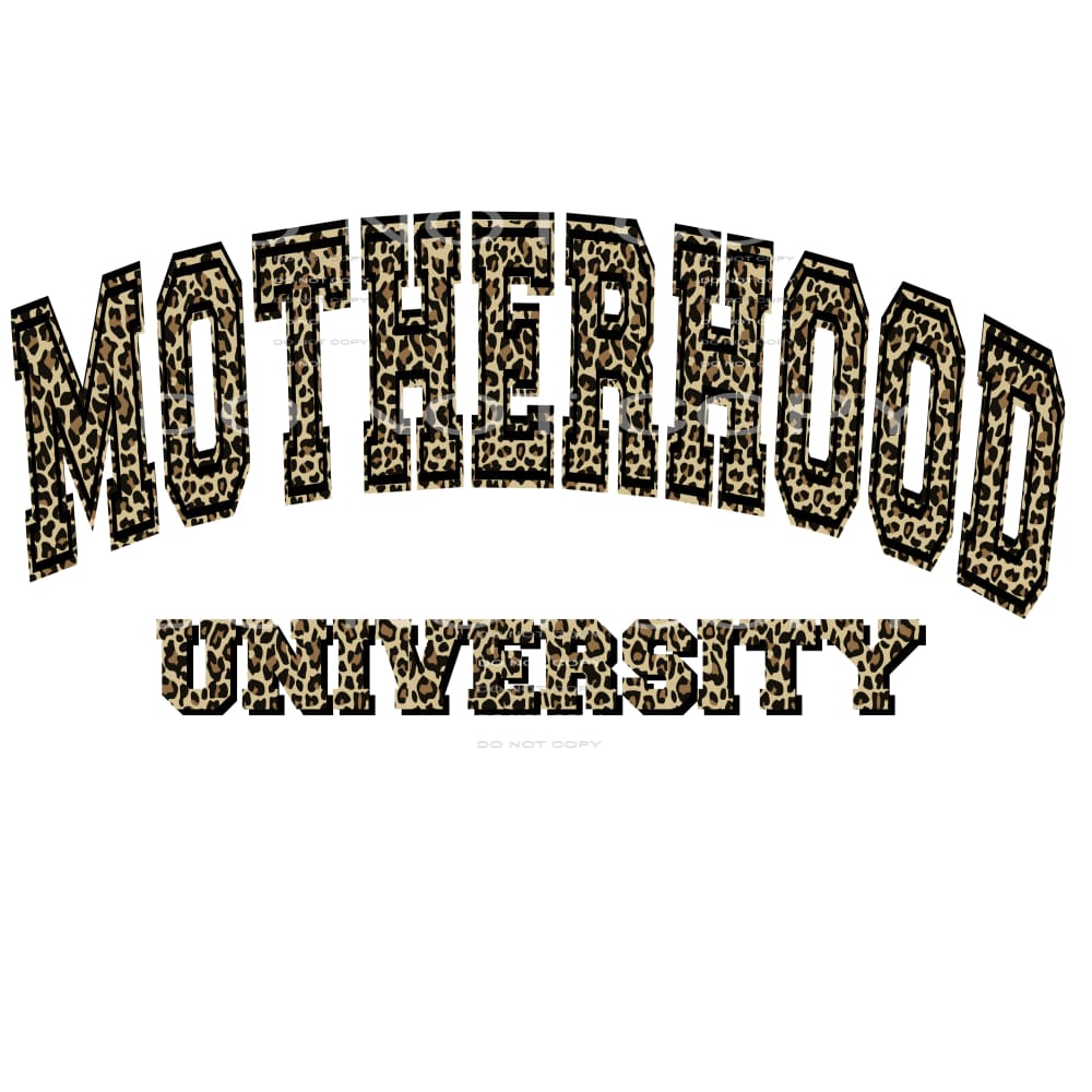 motherhood university leopard Sublimation transfers - Heat