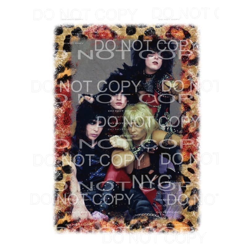 Motley Crue Heavy Metal Band Leopard Frame Sublimation