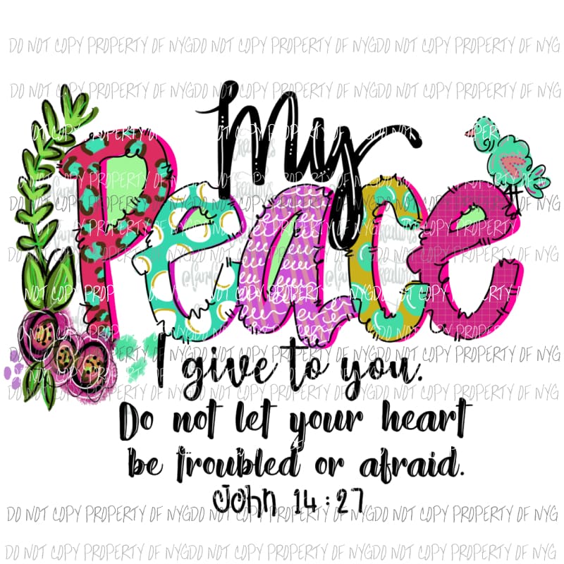 My Peace Sublimation transfers Heat Transfer